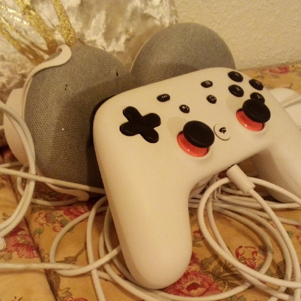 White and Black Gaming Controller